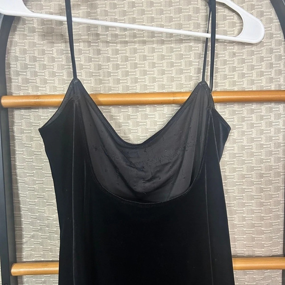 Y2K Victorias Secret Black Velvet Beaded Slip Dress - Picture 4 of 4